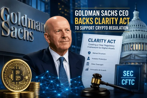 Goldman Sachs CEO Backs CLARITY Act to Support Crypto Regulation