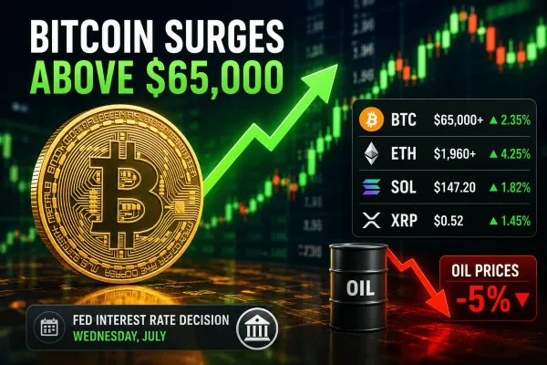 Bitcoin Price Rises Above $65,000 as Market Focus Shifts to Fed Decision